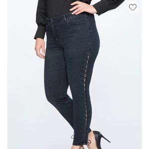 ELOQUII Side Lace Up Skinny Jean size 18
